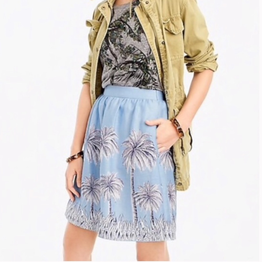 j. crew palm tree skirt